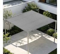 Filet d'ombrage Rectangulaire 314 x 316 cm Anti UV Filet Ombrage Résistant pour Serre Jardin Couverture Potager Terrasse, Gris Clair