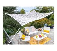 Filet d'ombrage rectangulaire polyester oxford, 4 x 3 m , blanc - jardiline