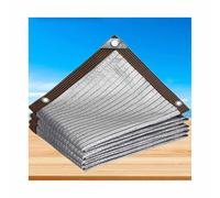 Filet D'ombrage Réfléchissant 75% Anti-UV - Toile D'ombrage en Aluminium 2x2.0m 2x4.0m 3x3.0m 3x6.0m 4x4.0m Jour en Maille Résistante pour Serre Jardin Extérieur(4x4.0m/13x13ft)