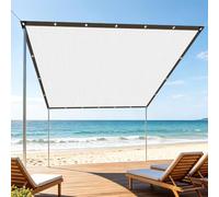 Filet d'ombrage Réfléchissant en Aluminium 160 x 180 cm Protection UV Voile Ombrage Exterieur Facile à Suspendre pour Fleurs Plantes Terrasse Jardin Argent, Argent