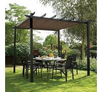 Filet d'ombrage respirant 3 x 5 m Protection solaire 90 % avec œillets Idéal pour serre, terrasse, jardin, cour, balcon - Tissu d'ombrage marron 5 x 8 m
