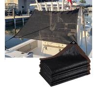 Filet d'ombrage respirant - Protection UV - Avec œillets - Maille noire - 6 x 6 m - Pour piscine, abri d'auto, pergola, utilisation en extérieur