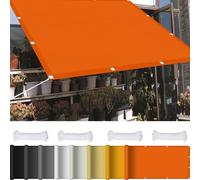 Filet d'ombrage Rideau pour Pergola 1.5 x 2.2 m 98% UV Protection,Polyester, Toile d'ombrage Pergola avec 4 X Cordes de 1.5M pour Pergola, Fleurs, Patio Lawn., Orange