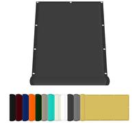 Filet D'Ombrage Rideau pour Pergola 110 x 250 cm Tissu Polyester UV Protection avec Oeillets Toile Imperméable pour Fête Piscine Et Plage en Plein Air, Gris Foncé