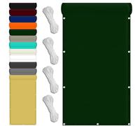 Filet D'Ombrage Rideau pour Pergola 130 x 400 cm Tissu Polyester UV Protection avec Oeillets Toile Imperméable La Couverture Végétale pour Serre Et Pergola, Vert Foncé