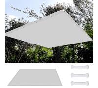 Filet d'ombrage Rideau pour Pergola 2.6 x 9 m Tissu Polyester UV Protection avec Oeillets Toiles D'Ombrages pour Extérieur Camping et Pelouse, Blanc