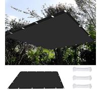 Filet d'ombrage Rideau pour Pergola 3.8 x 7.5 m Tissu Polyester UV Protection avec Oeillets Toiles D'Ombrages pour Extérieur Camping et Pelouse, Noir