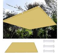 Filet d'ombrage Rideau pour Pergola 3.8 x 8 m Tissu Polyester UV Protection avec Oeillets Toiles D'Ombrages pour Extérieur Camping et Pelouse, Jaune Sable