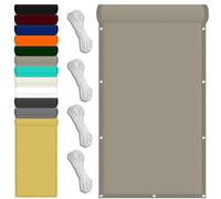 Filet D'Ombrage Rideau pour Pergola 45 x 200 cm Tissu Polyester UV Protection avec Oeillets Toiles D'Ombrages pour Piscine Voitures Camping Et Patio, Kaki