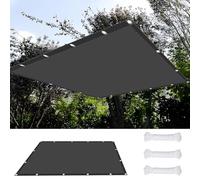 Filet d'ombrage Rideau pour Pergola 6 x 6 m Tissu Polyester UV Protection avec Oeillets Toiles D'Ombrages pour Extérieur Camping et Pelouse, Gris Foncé