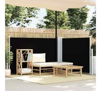 Filet d'ombrage - Store latéral extensible - Noir - 120 x 1000 cm - Pour l'extérieur, la terrasse, le balcon, le jardin