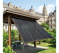 Filet d'Ombrage Thermo-Isolant Toile HDPE Résistante aux Déchirures et aux Intempéries avec Œillets Métalliques 90% Ombrage pour Balcon Serre Jardin Terrasse 5x6.5m Noir
