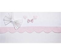 FILET - Drap de lit I Produit Italien I 100% coton, avec taie d'oreiller 58 x 36 cm, drap pour enfants et bébés - 120 x 180 cm