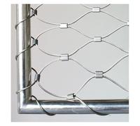 Filet en acier inoxydable - Maille de sécurité flexible pour la sécurité du balcon, taille 4 x 5 m, maille de 10 x 10 cm - Filet métallique durable pour une meilleure protection