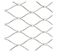 Filet en acier inoxydable pour protection des oiseaux - 2 mm - Maille anti-chute - 5 cm - Taille du trou : 5 cm - Filet de jardin durable - 2 x 5 m - Solution de sécurité extérieure