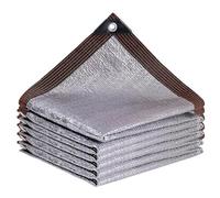 Filet en aluminium réfléchissant 85 % occultant avec œillets, protection UV et refroidissement pour jardin, terrasse, serre, animaux domestiques, voiture, 2 x 6 m