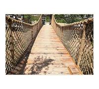 Filet en corde de chanvre pour balançoire et fixation au plafond, corde de 18 mm d'épaisseur, maille de 15 cm, solution de sécurité et de protection pour enfants en plein air