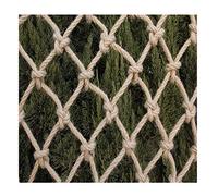 Filet en corde de chanvre robuste pour la sécurité extérieure - Filet d'escalade 4 x 6 m pour aire de jeux enfants, décoration de rampe d'escalier, filet de chargement, hamac suspendu, corde
