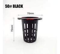Filet En Maille Hydroponique Sans Sol, 50 Pièces, Panier Pour Plantes, Légumes, Tasse De Pépinière, Pot, Plateau Éponge, Jardinière Végétale Aéroponique, Colonisation Clone Q1.No.50 Black