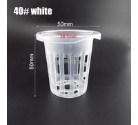 Filet En Maille Hydroponique Sans Sol, 50 Pièces, Panier Pour Plantes, Légumes, Tasse De Pépinière, Pot, Plateau Éponge, Jardinière Végétale Aéroponique, Colonisation Clone Q1.No.40 White