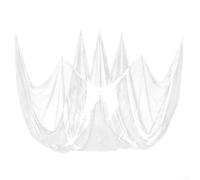 Filet en maille polyester 40D pour terrasse, jardin, porche, balcon offrant une vue claire et un blocage efficace (blanc, 2,4 x 6 m)
