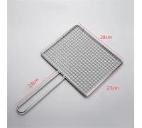 Filet en tissu pour barbecue rond en acier inoxydable 304,supports de mailles,grille ronde,filet à vapeur,camping,randonnée,extérieur - Type 28x23cm