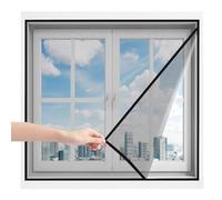 Filet Fenetre Anti Moustique 55x145cm Noir Toile Moustiquaire Maille Moustiquaire Petite Fenetre Sûr pour Enfants Renouvellement d'air Moustiquaire Baie Vitree Coulissante