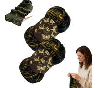 Filet Firefly, fil irisé scintillant : une touche de magie à chaque maille, nouveau fil vert doux scintillant 2026, reflets subtils changeant selon la lumière, pour le tricot et le crochet (2pc)