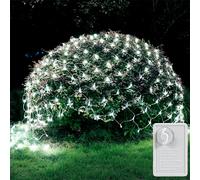 Filet lumineux 6X4m 672Leds Blanc Chaîne lumineuse LED Rideau lumineux 8 modes de lumière Fonction mémoire Intérieur Fête Jardin Chambre Balcon Décoration