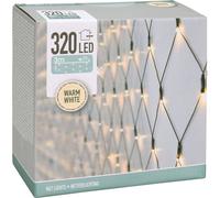 Filet lumineux décoratif avec 320 LED - blanc chaud - Rideau lumineux de jardin 300 x 150 cm pour l'extérieur avec câble et fiche secteur