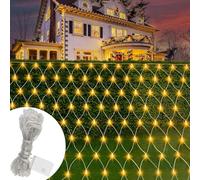 Filet lumineux d'extérieur - Filet lumineux LED - 8 modes - Avec prise - Étanche - Pour buissons, jardin, chambre, balcon