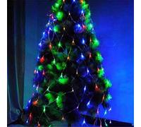 Filet Lumineux LED d'extérieur avec Filet de Jardin télécommandé, 8 Modes, Guirlande Lumineuse Solaire, utilisé pour Les clôtures d'arbustes, décoration d'arbre de Noël, Multicolore, 4,5 x 1