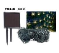 Filet lumineux solaire avec 198 LED blanc chaud - 3 x 3 m
