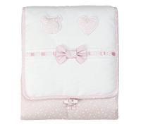 FILET Matelas à Langer de Voyage, avec Toile Aida à Broder, Rose, 1 Pièce