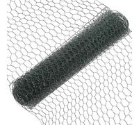 Filet Métallique Hexagonal Vert, Grillage Galvanisé Léger pour Jardin | Maille Serrée, Structure Robuste, Usage Extérieur pour Plantes et Décorations Lumineuses, Projets de Jardin