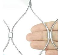 Filet métallique tissé en Acier Inoxydable 304 avec Boutons-Pression, résistant à la Chaleur et à la Corrosion, idéal for Cages à volailles (Maille de 8 cm).(6cm Mesh)