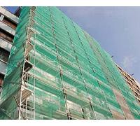 Filet moustiquaire (5 m x 3 m) échafaudage pour arrangement de façades couleur vert très résistant (utilisation : protection échafaudage, couverture piscines, camions), 6X12, 1