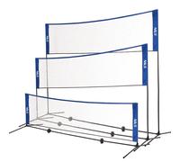 Filet multifonction + housse complete de badminton /tennis/volleyball NILS NT7111 Bleu TU