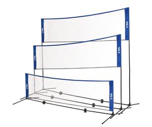 Filet multifonction + housse complete de badminton /tennis/volleyball NILS NT7111 Bleu TU