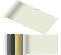 Filet Ombrage 80 x 185 cm Résistant à La Pluie, Anti UV Toile d'ombrage Protection Solaire avec Cordes Fixes pour Jardin Terrasse Camping, Blanc cassé