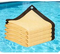 Filet Ombrage 910 x 1000 cm Coupe-Vent Perméable à l'eau, avec Bordure, avec Œillets Jardin Bâche d'ombrage pour Serre Jardin Pergola Pet House, Couleur Crème