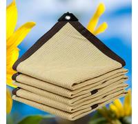 Filet Ombrage Extérieur 2x3 Voile d'ombrage Serre Toile Ombrage Extérieur 5x4 Imperméable Filets de Balcon Filet de Protection Contre Le Vent,beige-5x5m