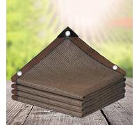 Filet Ombrage Extérieur 3x5m Ombrage Terrasse Voile d'ombrage 3x3m Bache pour Pergola Toile d'ombrage Ajourée Beige,Brown-3.0x3.0m