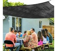 Filet Ombrage Extérieur 3x5m Ombrage Terrasse Voile Ombrage 5x4 Anti UV Bache pour Pergola Toile d'ombrage Imperméable Rectangulaire 3x4,black-3x2m