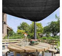 Filet Ombrage Extérieur 3x6 Voiles d'ombrage pour Patio Toile Ombrage Extérieur 3x3 Carré Jardin des Fleurs Serre Grange ou Chenil Toit Couvre,black-6x8m
