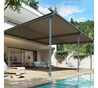 Filet Ombrage Microperforée Beige Voile ombrage Voile d'ombrage 3x3 Beige Ombrage Terrasse Toile d'ombrage Imperméable 3x4,brown-3x4m