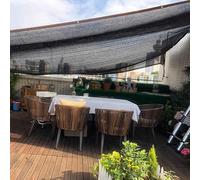 Filet Ombrage Sable Voile d'ombrage Rectangulaire Toile Pergola 4x3 Voile D Ombrage 2x3 Rectangulaire Filets de Balcon Filet de Protection Contre Le Vent,black-6x7m
