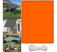 Filet Ombrage Voile D'ombrage 1.2 x 2 m UV Protection avec Oeillets Tissu Polyester Multi Couleur et Taille Bâche dombrages pour Piscine Voitures Camping Patio, Orange