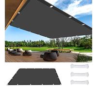 Filet Ombrages Protection Solaire 2.2 x 7 m Tissu Polyester UV Protection avec Oeillets Filet Solaire pour Extérieur Camping et Pelouse, Gris Foncé