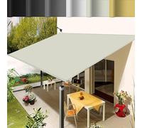 Filet Ombrages Protection Solaire 2.6 x 4 m avec Oeillets et Cordons Filet Protection Solaire avec Œillets pour Patio Jardin, Terrasse,Extérieur, Blanc cassé